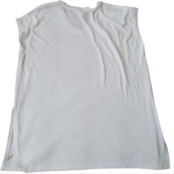 Catherine Malandrino Womens Textured Knit Blouse, White, XS Oversized - Picture 3 of 3